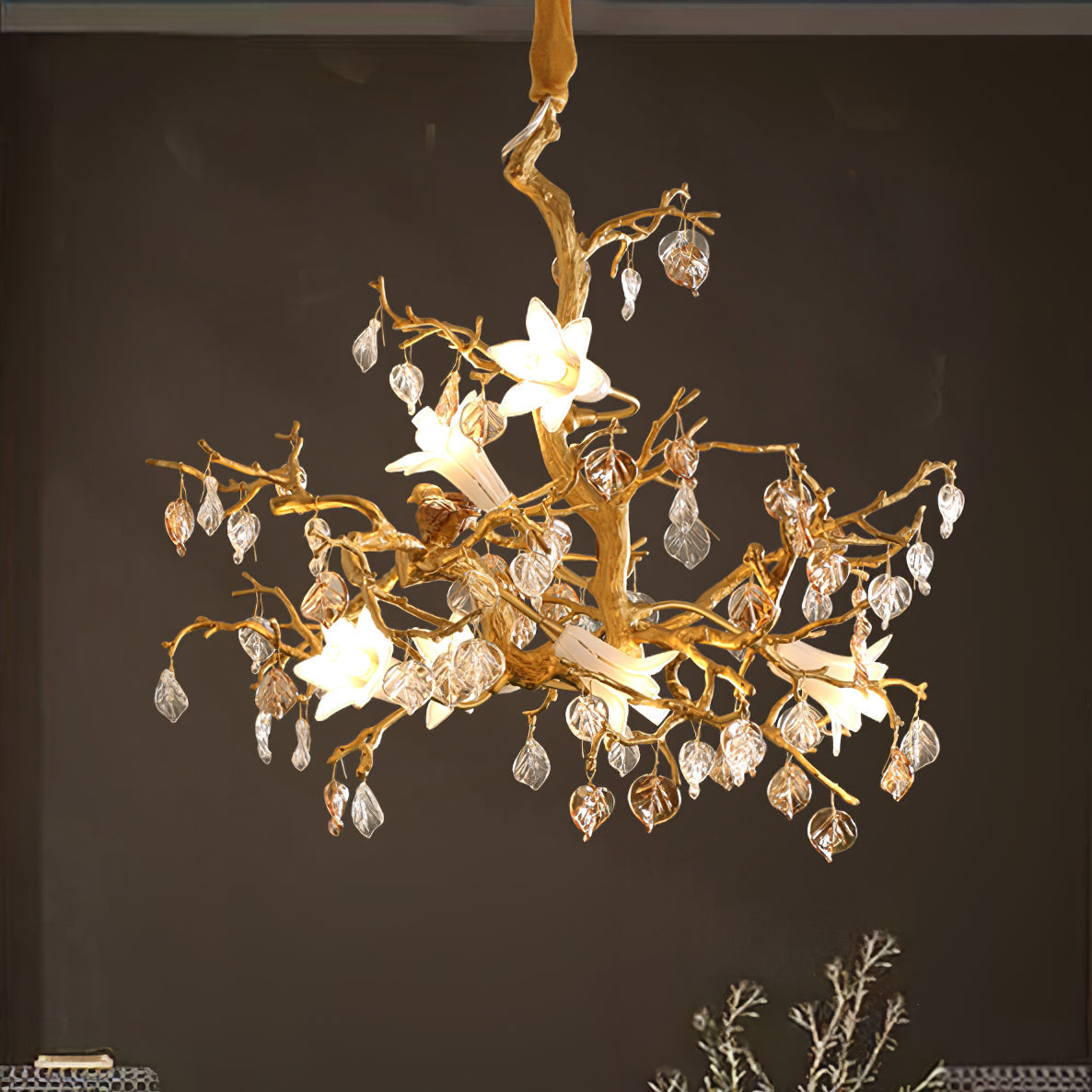 Fiori – Lustre en verre de cuivre