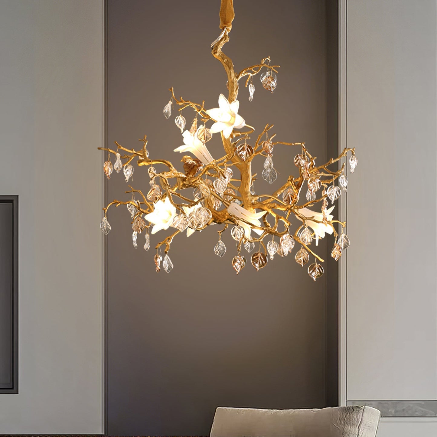 Fiori – Lustre en verre de cuivre