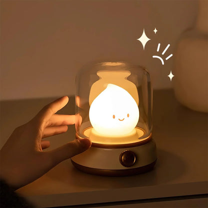 Elina – Lampe de Nuit LED avec Effet de Flamme