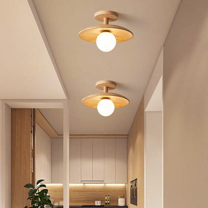 NatureZen – Lampe de plafond japonaise en matériaux naturels