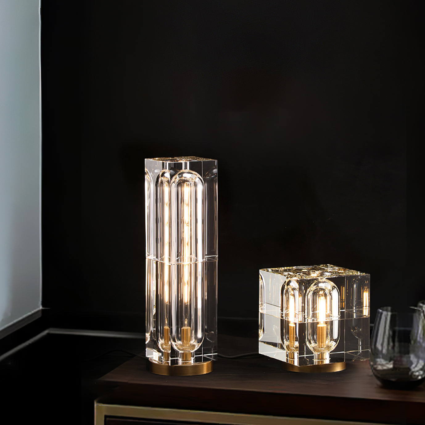 Gera – Lampe de table en cristal