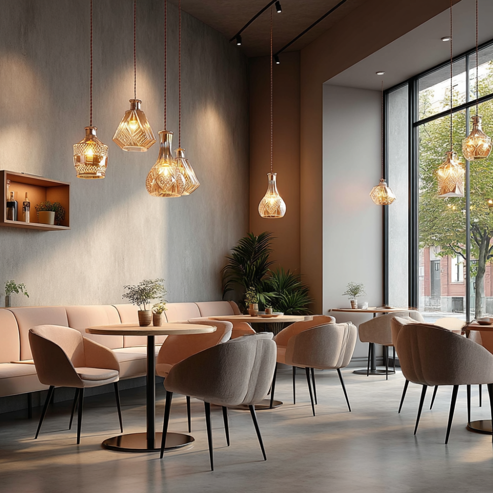 Elva – Lampe LED moderne en bouteille de verre