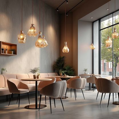 Elva – Lampe LED moderne en bouteille de verre