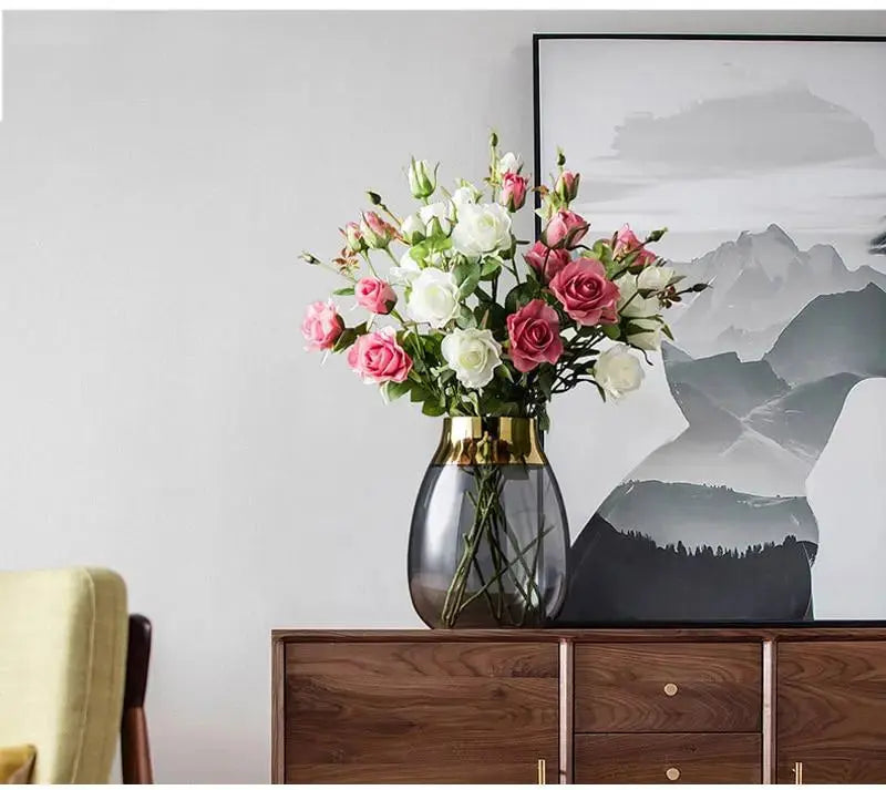 OrVase – Vase décoratif avec finition feuille dorée