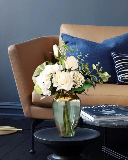 OrVase – Vase décoratif avec finition feuille dorée