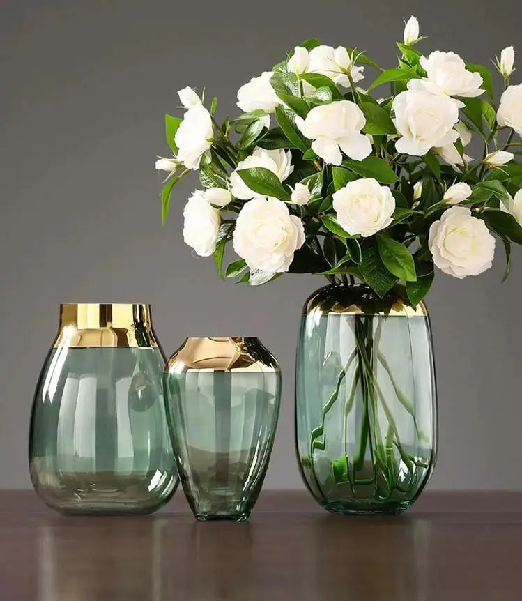 OrVase – Vase décoratif avec finition feuille dorée