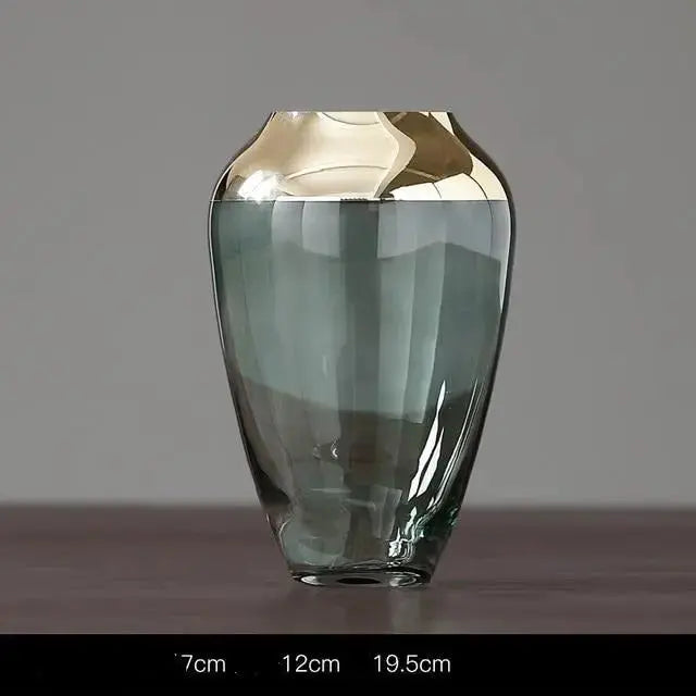 OrVase – Vase décoratif avec finition feuille dorée