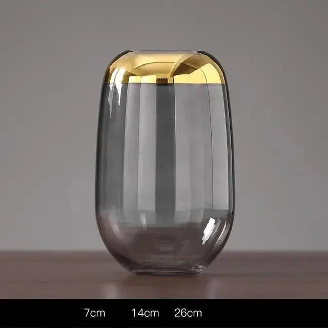 OrVase – Vase décoratif avec finition feuille dorée