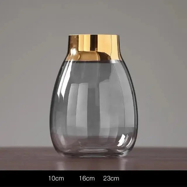 OrVase – Vase décoratif avec finition feuille dorée