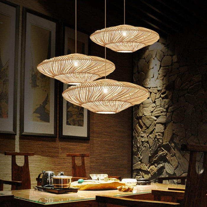 Rotana – Lampe suspendue vintage en rattan