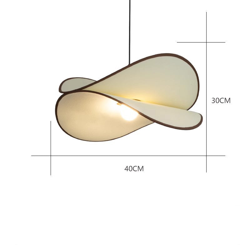 Kaori – Lampe suspendue en tissu style Wabi-Sabi : Beauté naturelle de l'imperfection
