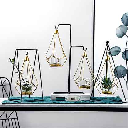 Julian – Porte-bougie Diamant Suspendu