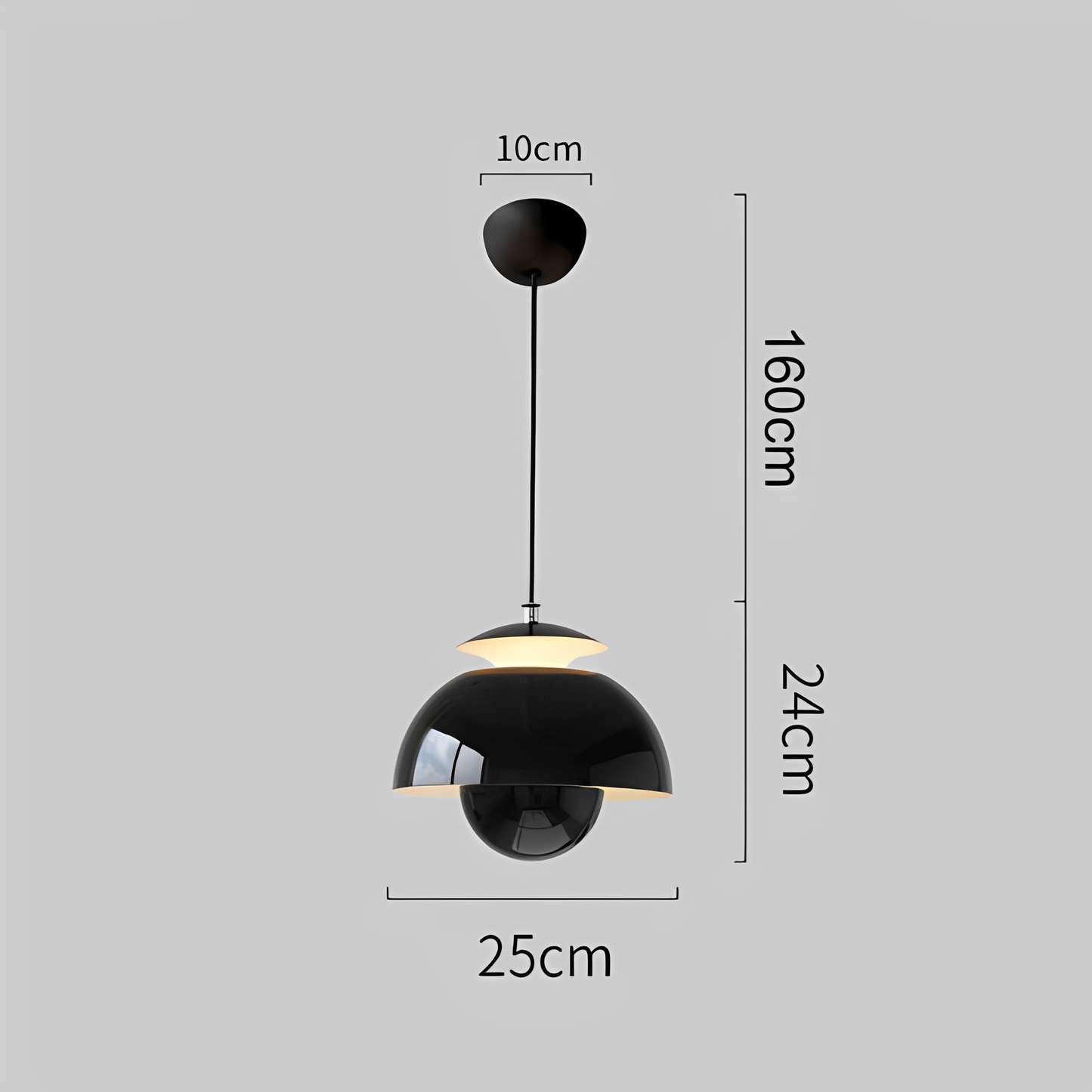 Dario – Lampe Suspendue Classique en Fer