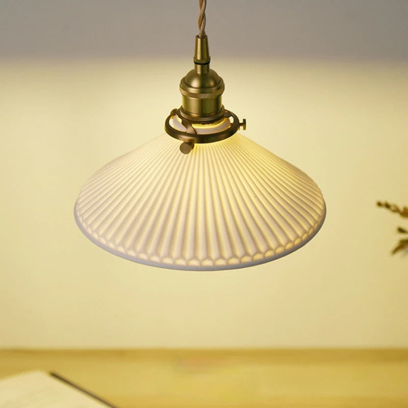 Glisten - Suspension en céramique blanche
