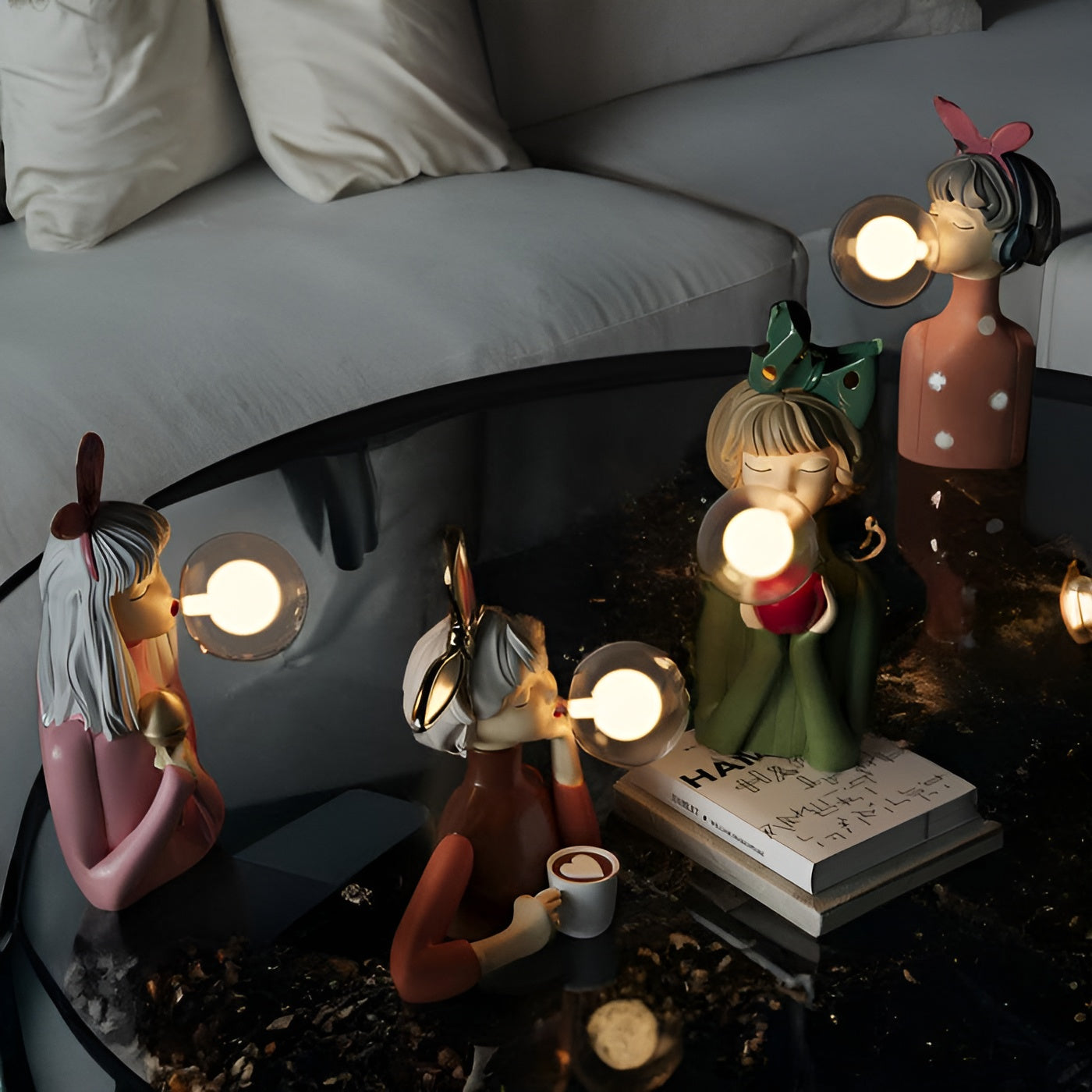Lampe De Chevet Décorative En Forme De Fille De Dessin Animé