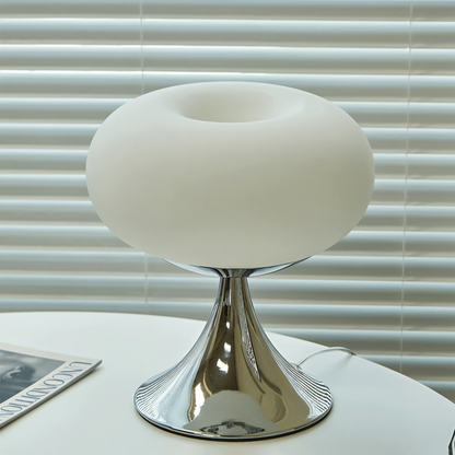 Lampe Pomme – Lampe de table en verre courbé aux couleurs macaron