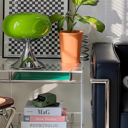 Ami – Lampe de table en verre macaron courbée