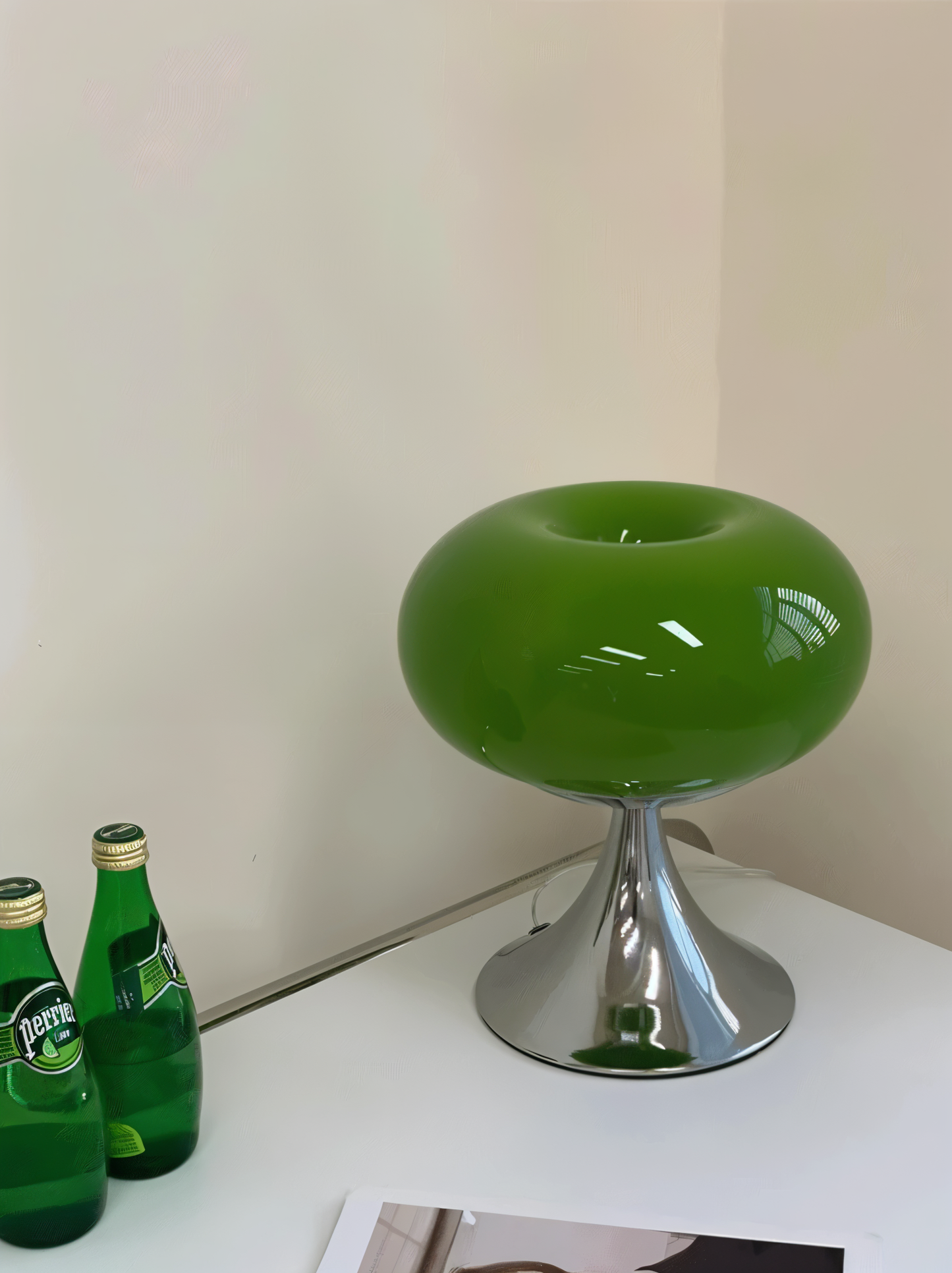 Lampe Pomme – Lampe de table en verre courbé aux couleurs macaron