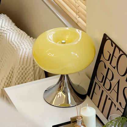 Lampe Pomme – Lampe de table en verre courbé aux couleurs macaron