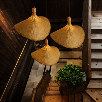 Kaito – Lustre en bambou et rotin