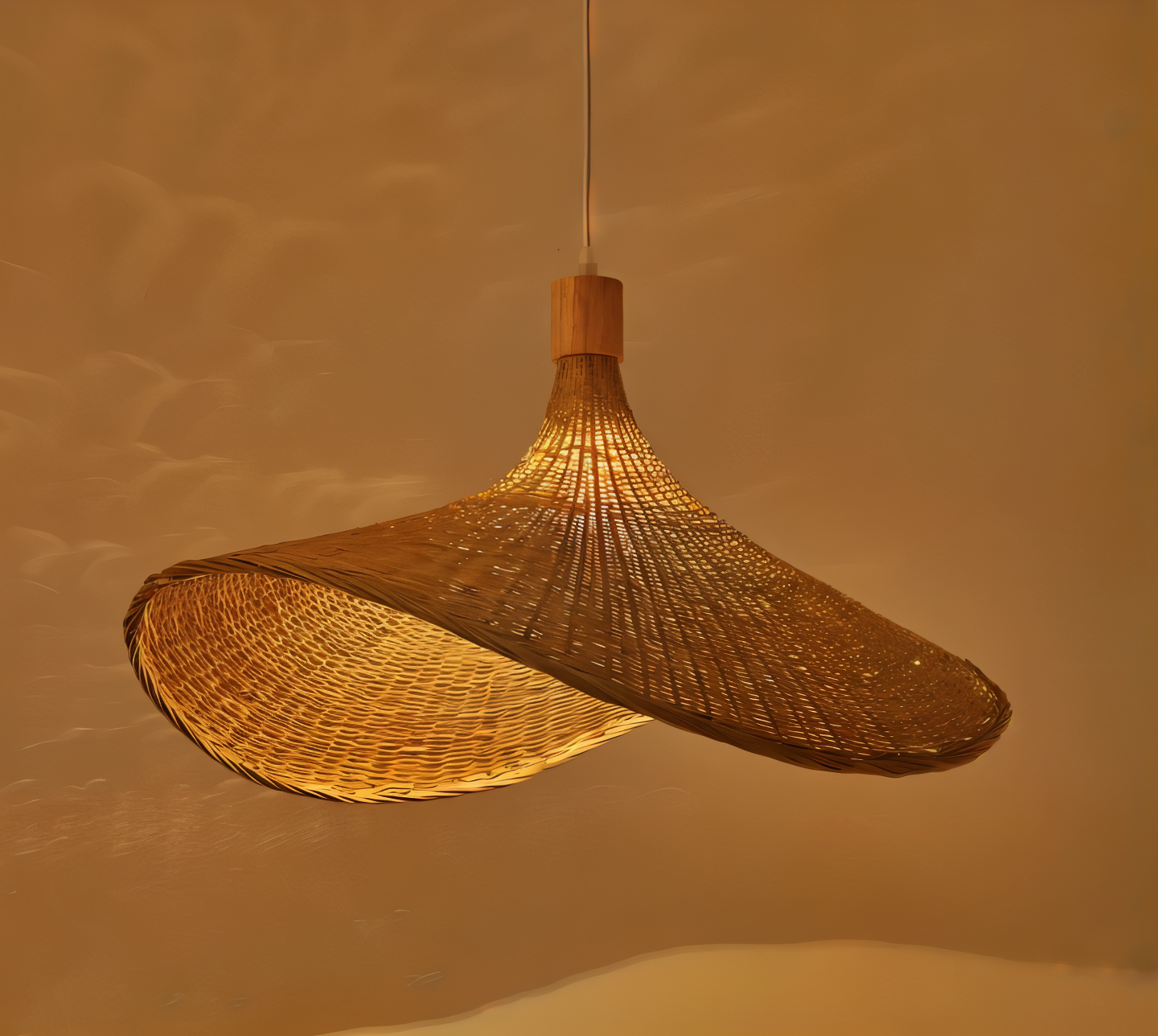 Kaito – Lustre en bambou et rotin