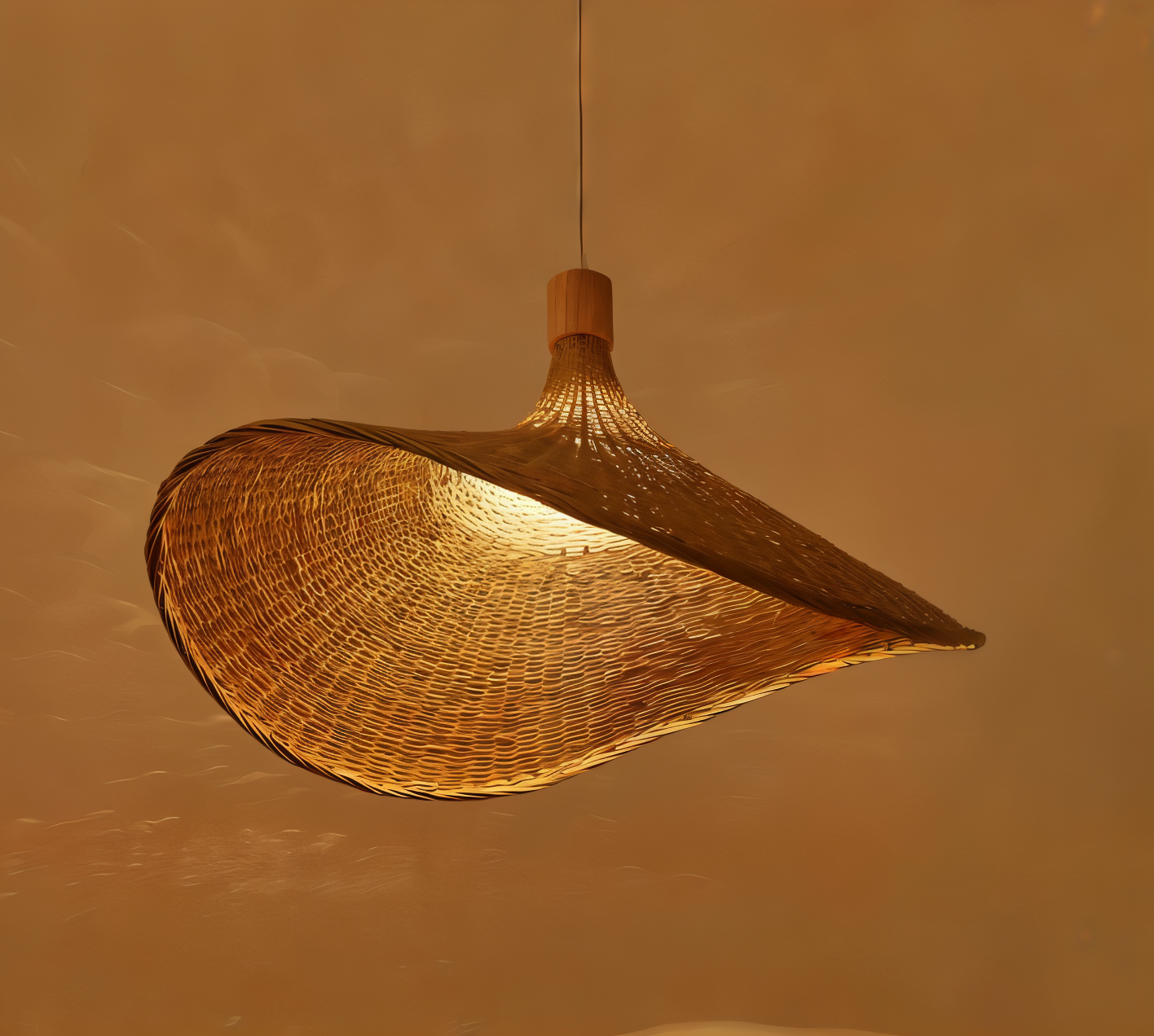 Kaito – Lustre en bambou et rotin