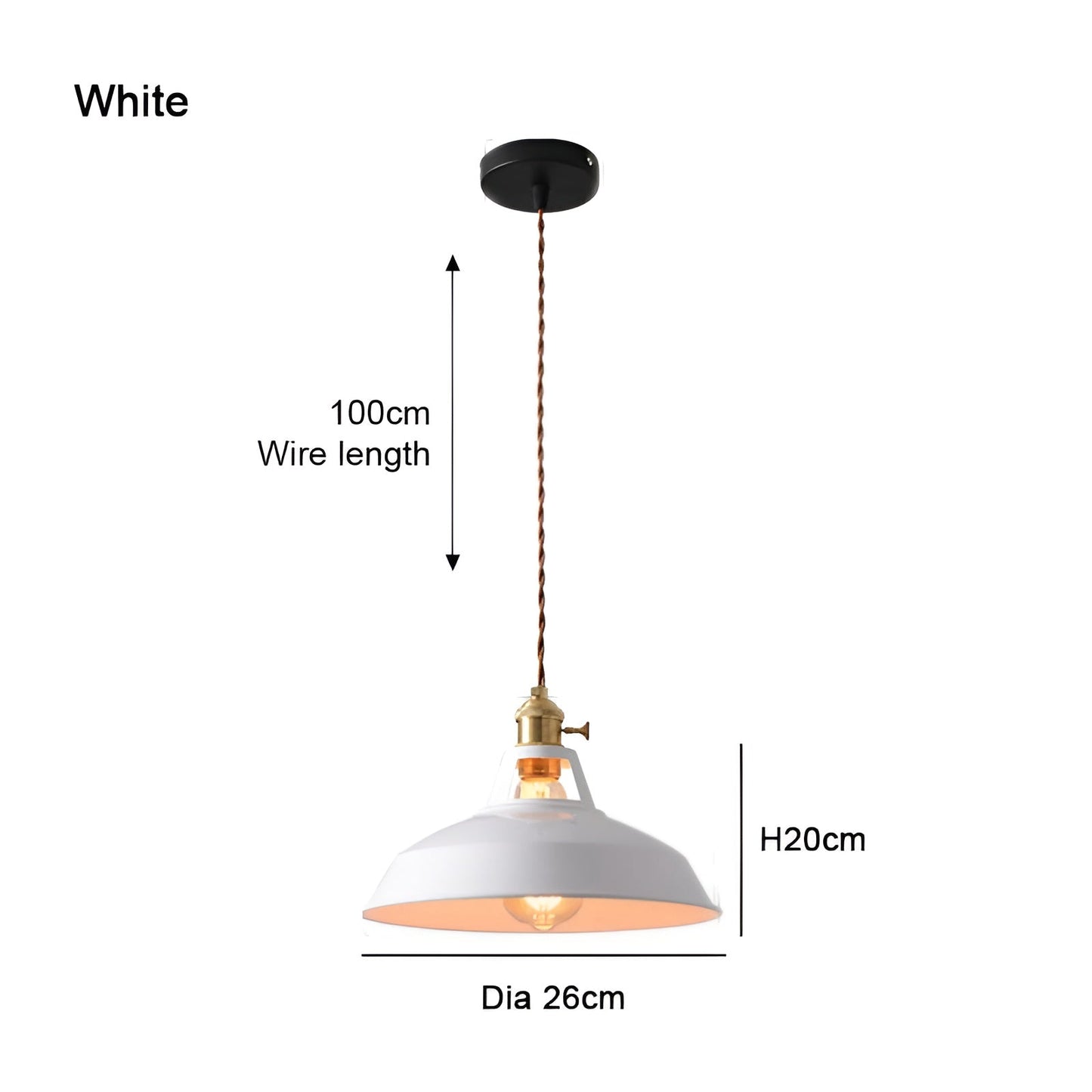BarnFlare - Suspension LED industrielle colorée style macaron