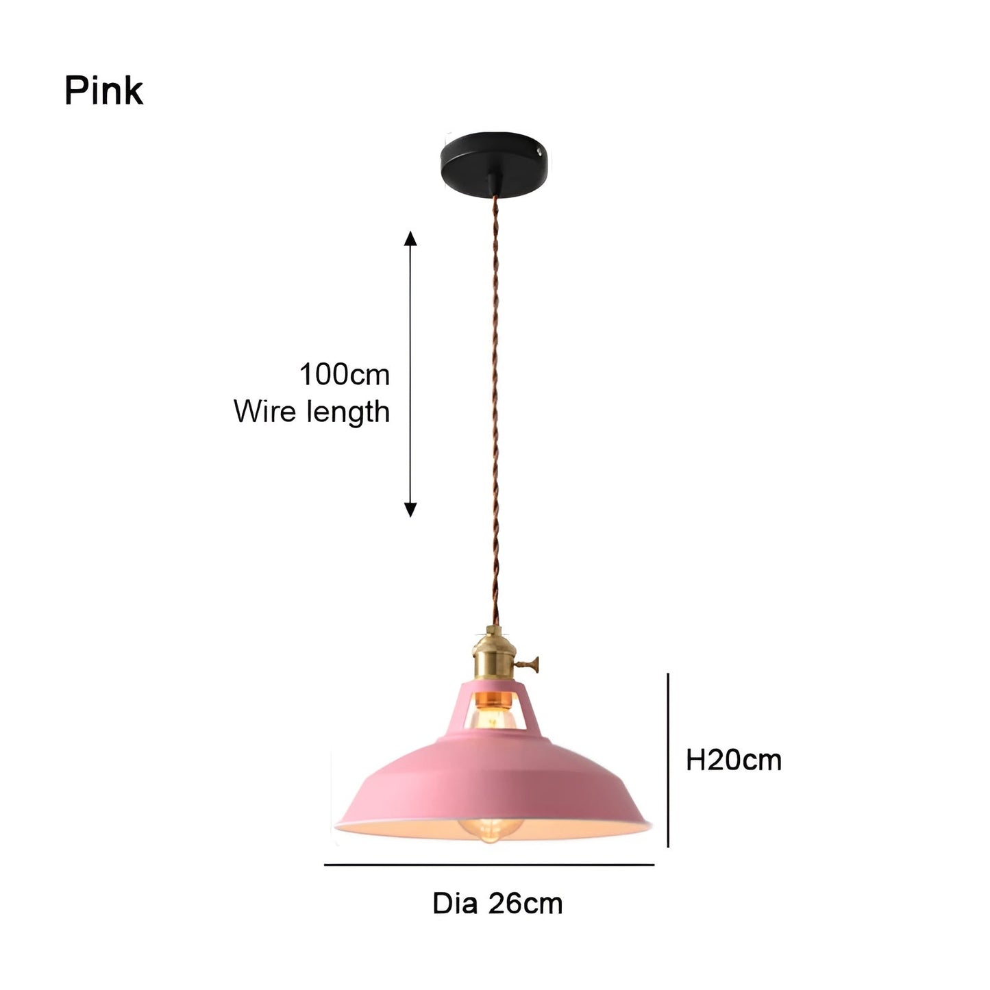 BarnFlare - Suspension LED industrielle colorée style macaron