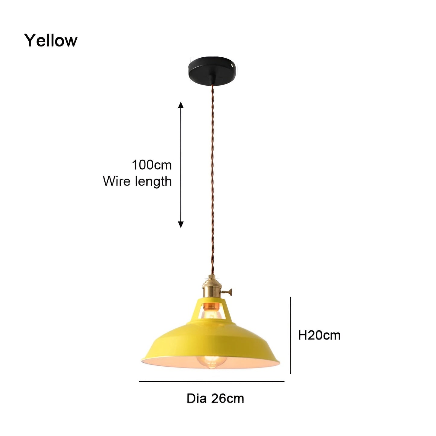 BarnFlare - Suspension LED industrielle colorée style macaron