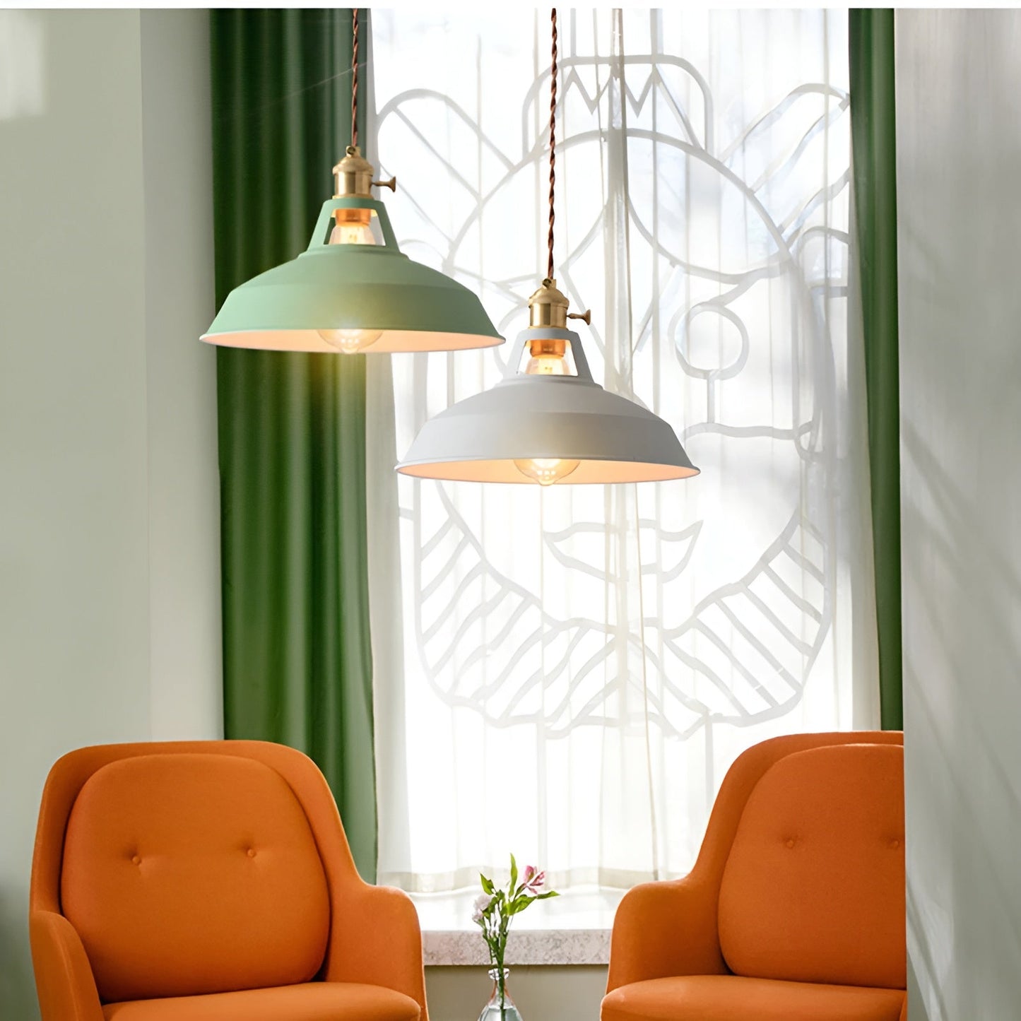 BarnFlare - Suspension LED industrielle colorée style macaron