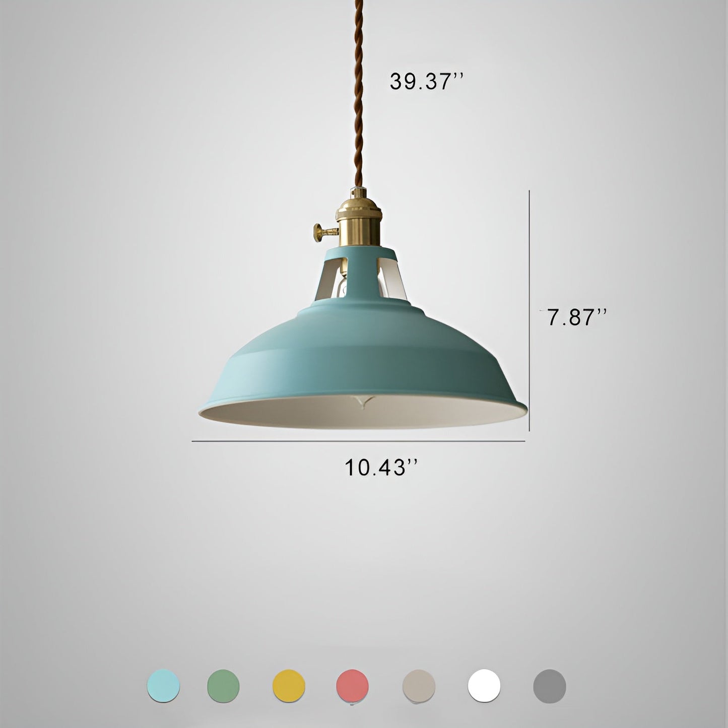 BarnFlare - Suspension LED industrielle colorée style macaron