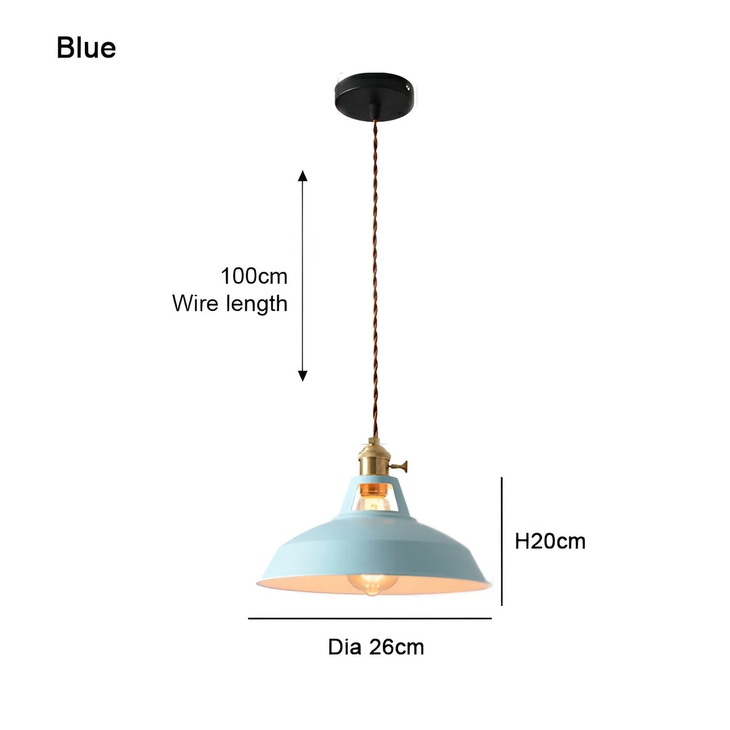 BarnFlare - Suspension LED industrielle colorée style macaron
