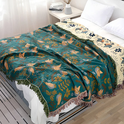 Reve Nomade – Couverture boheme en coton reversible