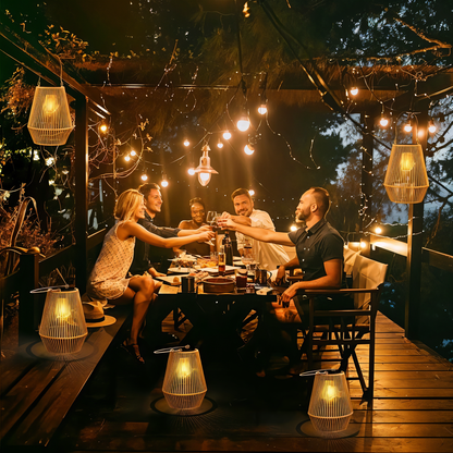 Vera – Lanterne en Vigne Fabriquée à la Main à Énergie Solaire