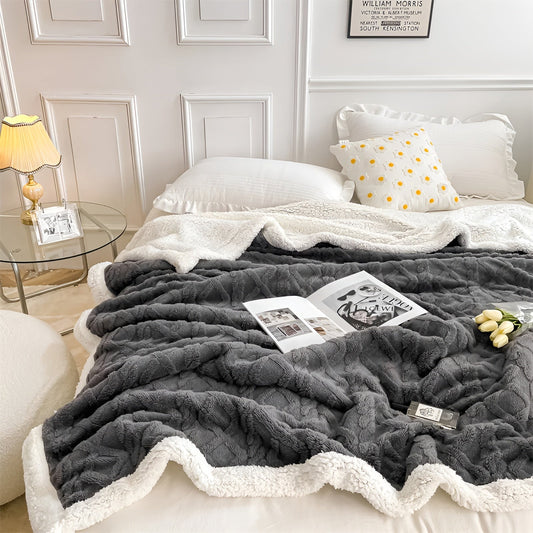 Cozy Cuddle - Couverture en cachemire polaire double face pour des nuits chaleureuses et stylées
