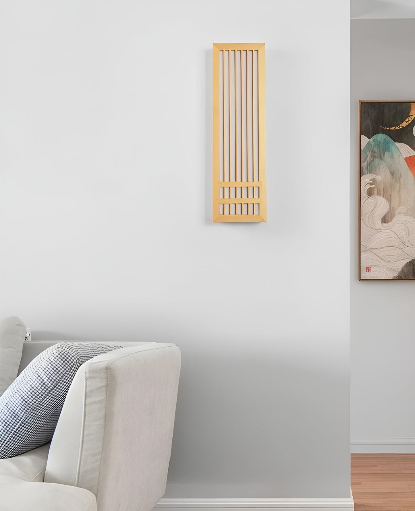 Applique Japandi DoaGlow – Lampe murale en bois et acrylique au design japonais moderne