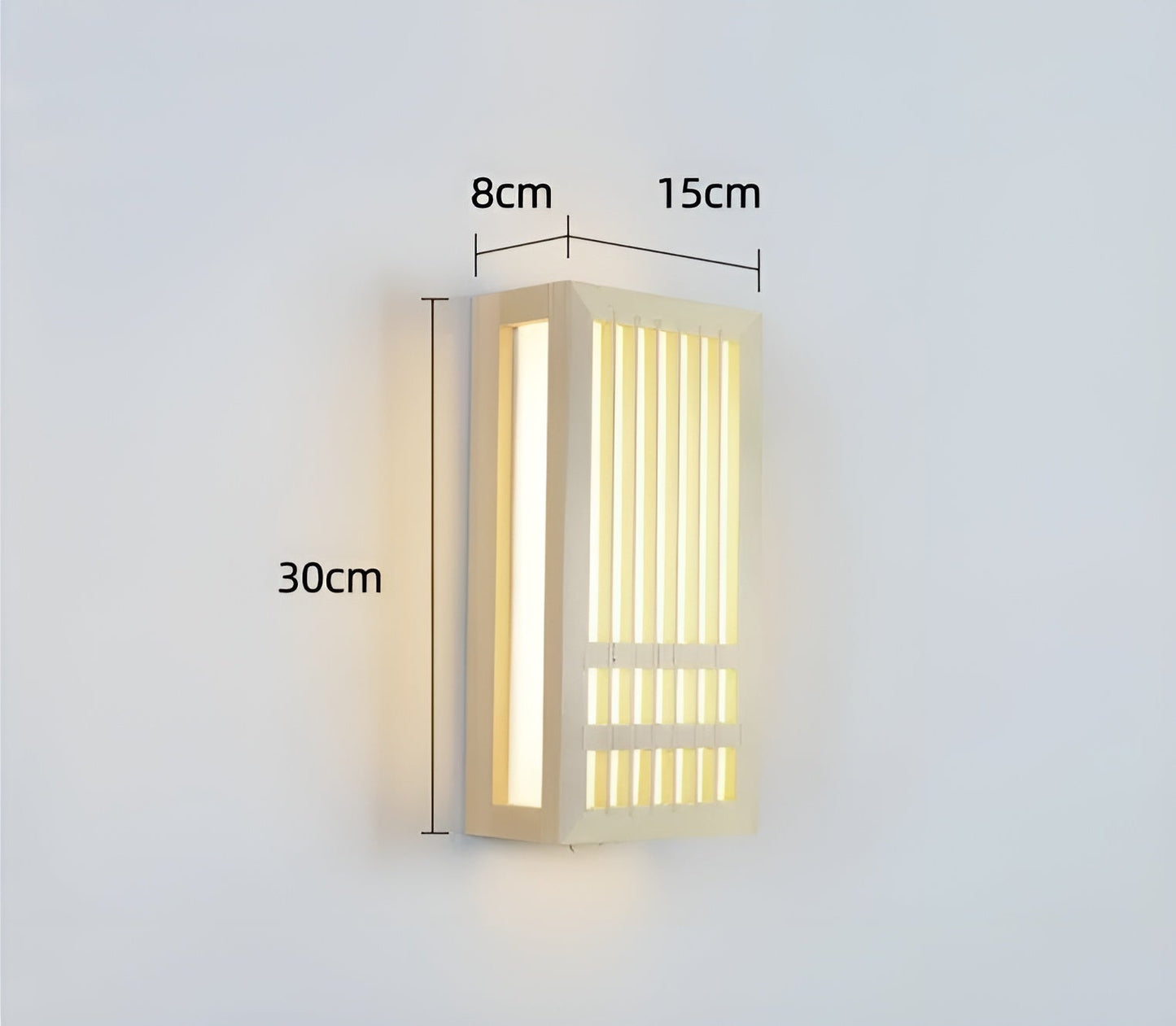 Applique Japandi DoaGlow – Lampe murale en bois et acrylique au design japonais moderne