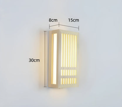 Applique Japandi DoaGlow – Lampe murale en bois et acrylique au design japonais moderne