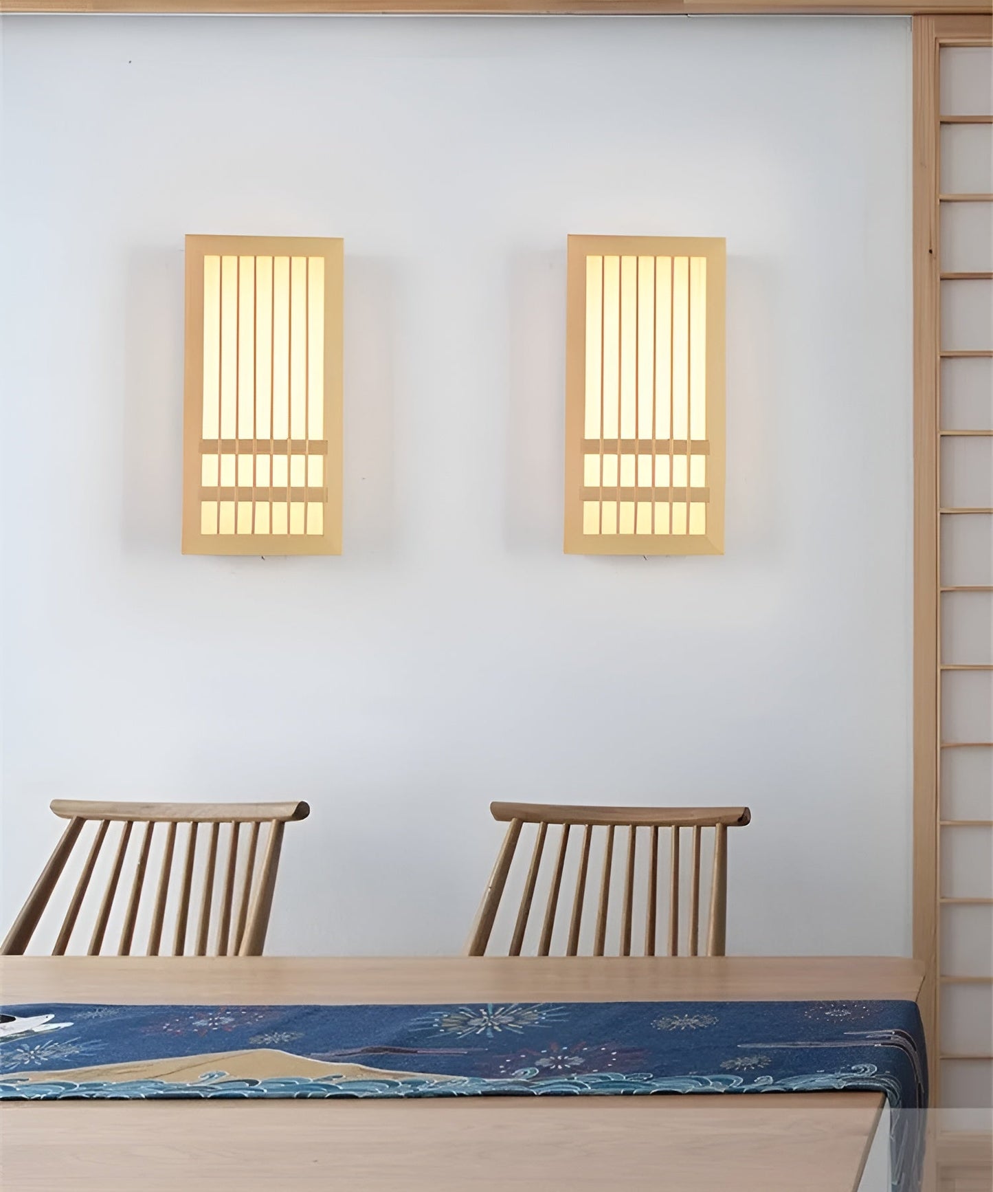Applique Japandi DoaGlow – Lampe murale en bois et acrylique au design japonais moderne