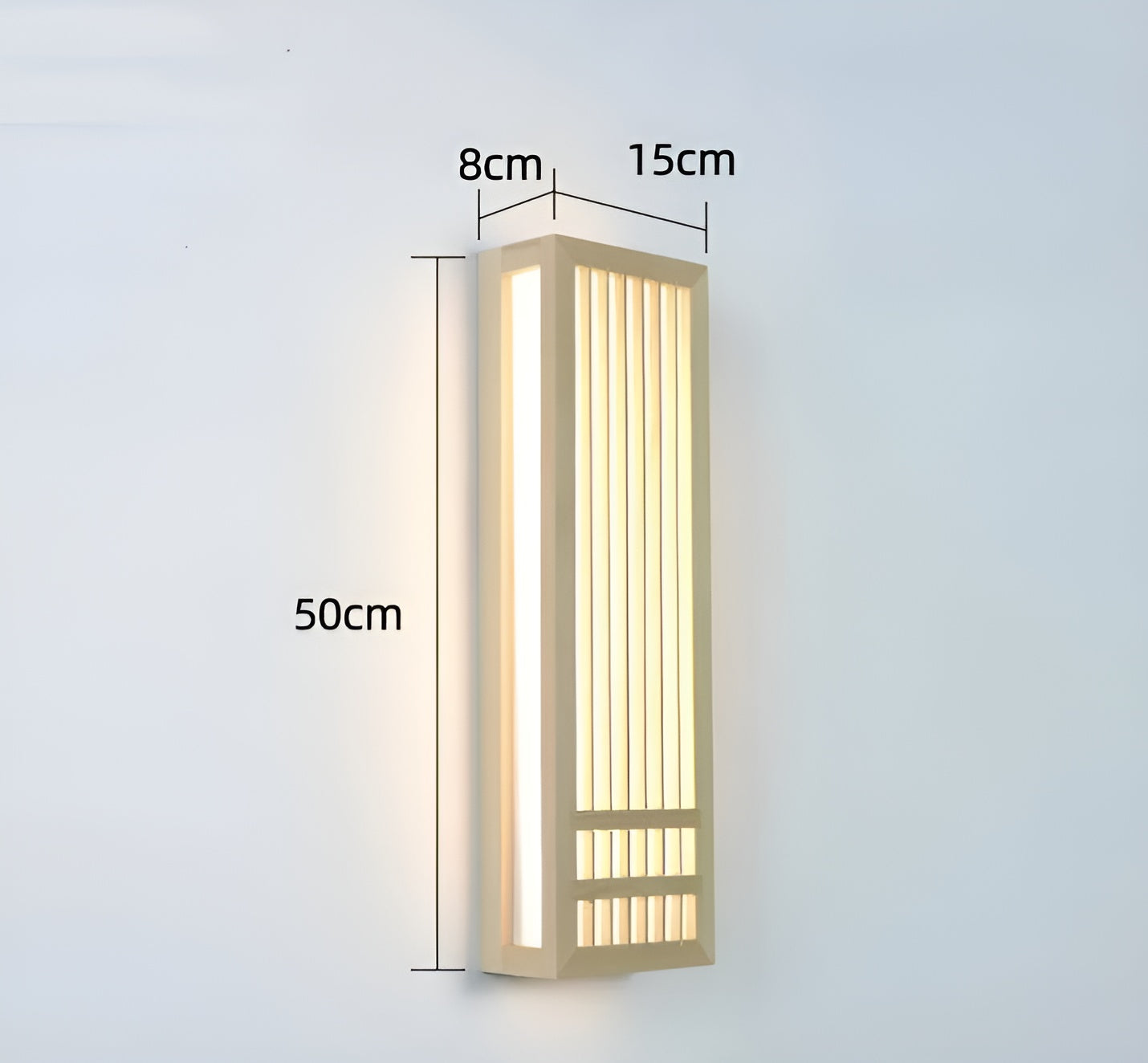 Applique Japandi DoaGlow – Lampe murale en bois et acrylique au design japonais moderne