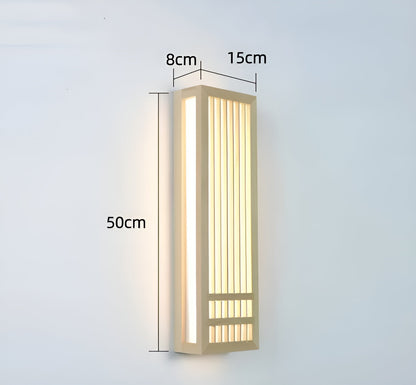 Applique Japandi DoaGlow – Lampe murale en bois et acrylique au design japonais moderne