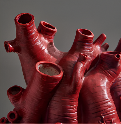 Cœur de Bambou – Vase en forme de cœur en bambou et bois naturel