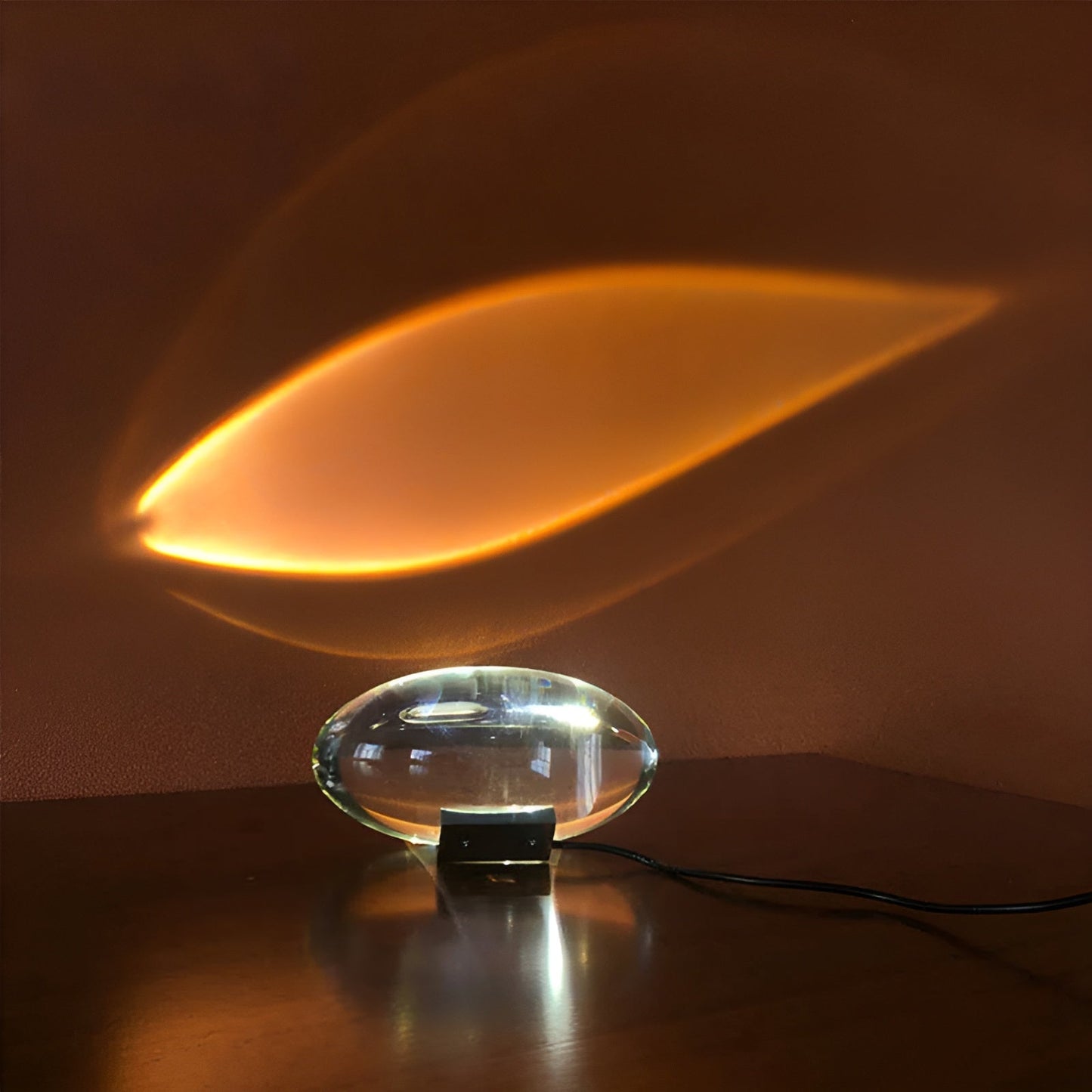 Lampe Projecteur À Effet Coucher De Soleil Avec Prisme En Cristal