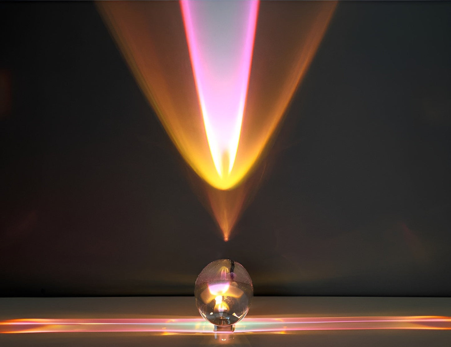 Lampe Projecteur À Effet Coucher De Soleil Avec Prisme En Cristal