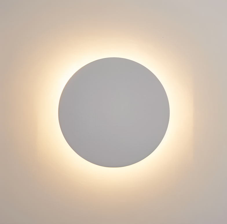 Applique FullHalo – Lampe murale ronde en métal disponible en noir, blanc ou doré