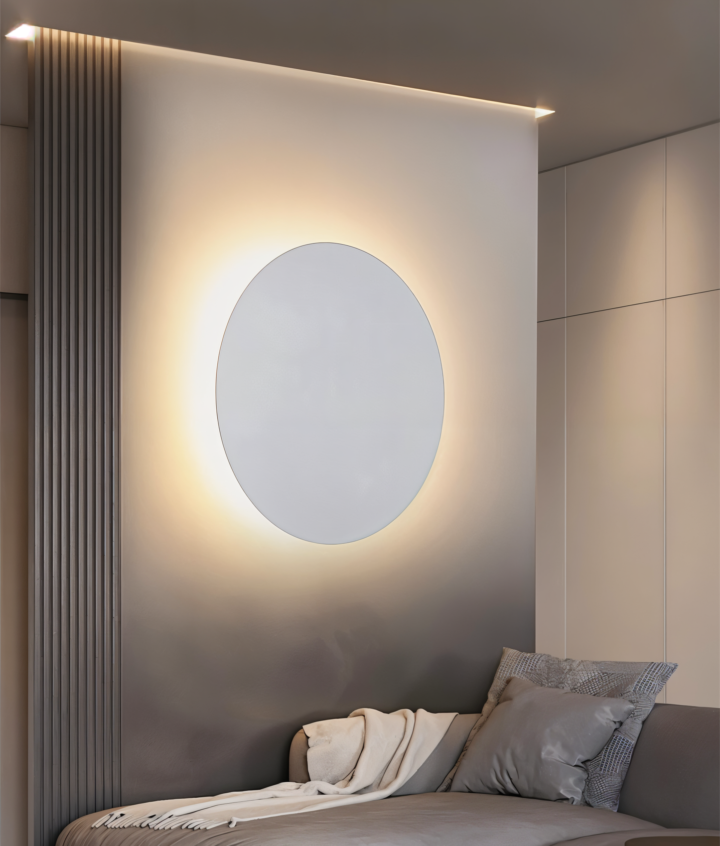 Applique FullHalo – Lampe murale ronde en métal disponible en noir, blanc ou doré
