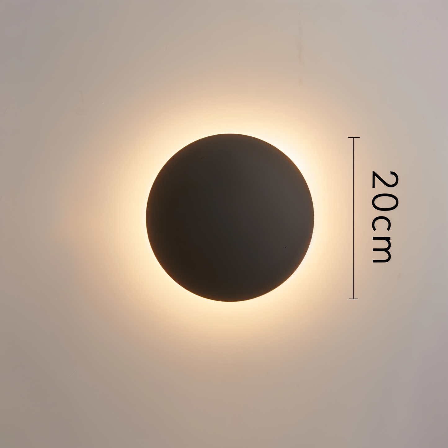 Applique FullHalo – Lampe murale ronde en métal disponible en noir, blanc ou doré