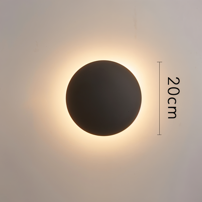 Applique FullHalo – Lampe murale ronde en métal disponible en noir, blanc ou doré