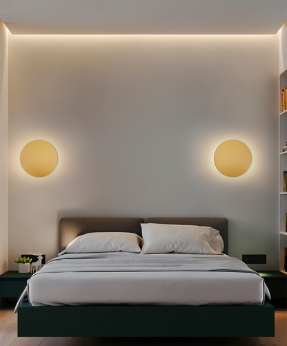 Applique FullHalo – Lampe murale ronde en métal disponible en noir, blanc ou doré