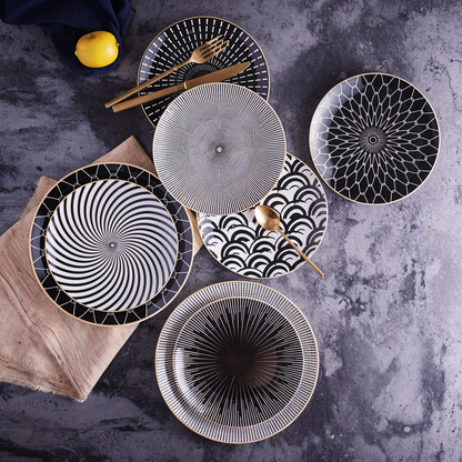 Collection GeoChic - Assiettes à motifs géométriques - Vaisselle en porcelaine